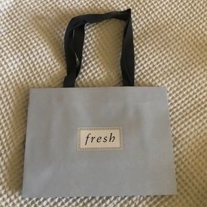fresh Luxury Medium Blue Paper Bag W/Cloth Handles / Authentic / Used Once